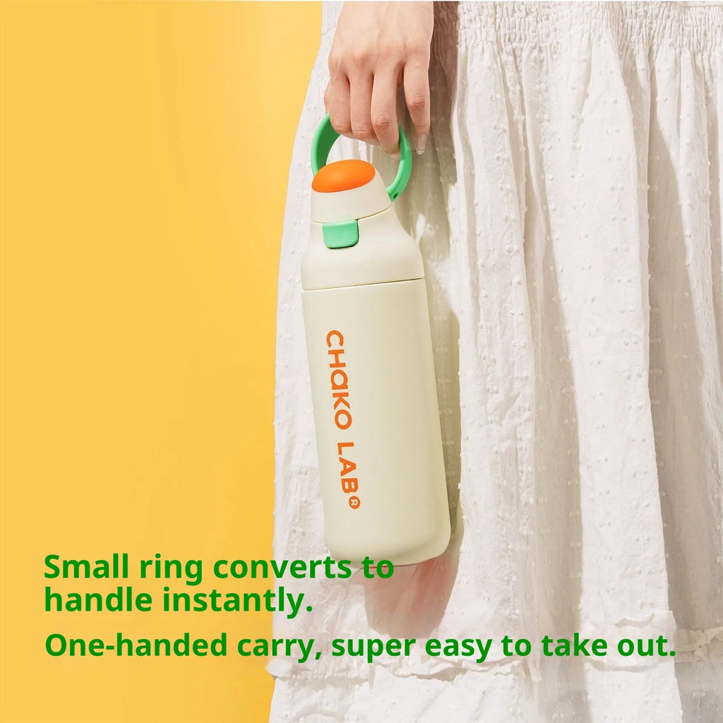 Chakolab 550/700ML Large Capacity Sports Water Cup Portable Insulated Straw Cup Stainless Steel Coffee Water Glass