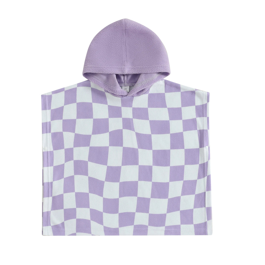 Kids Hooded Beach Poncho Towels Summer Swimwear