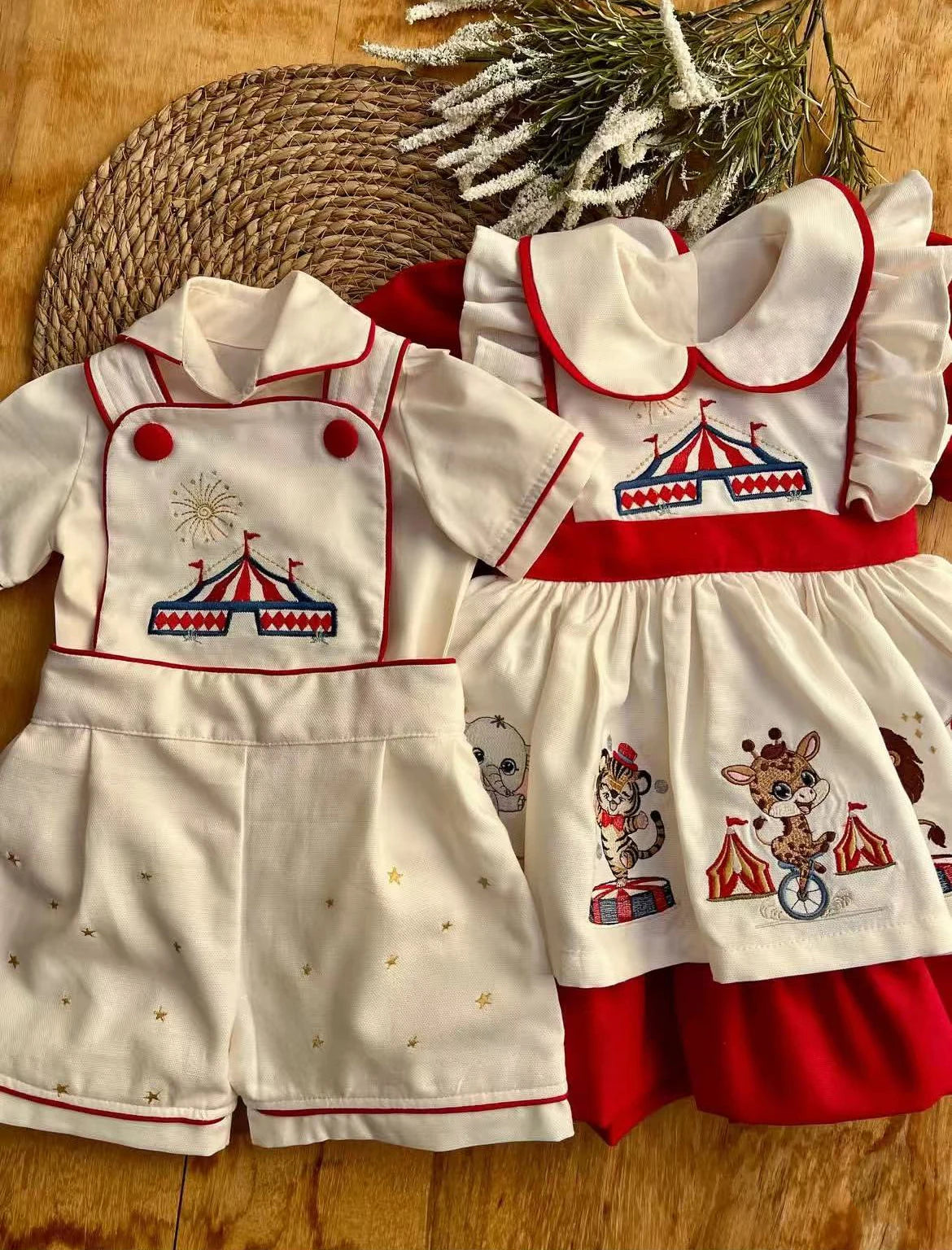 Baby Vintage Embroidery Dress & Suit – Party & Eid