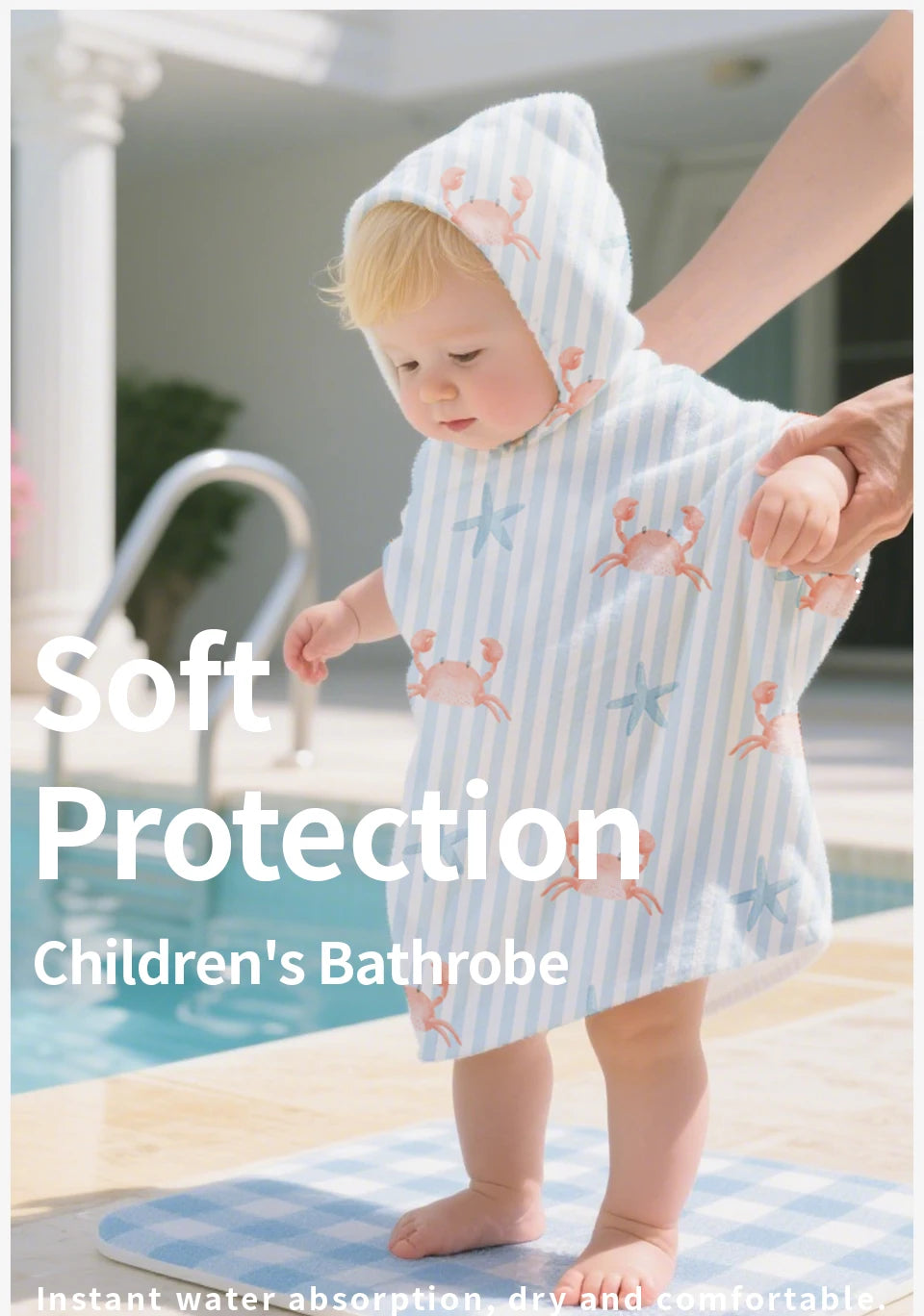 Kids Beach Towel Robe – Soft & Absorbent