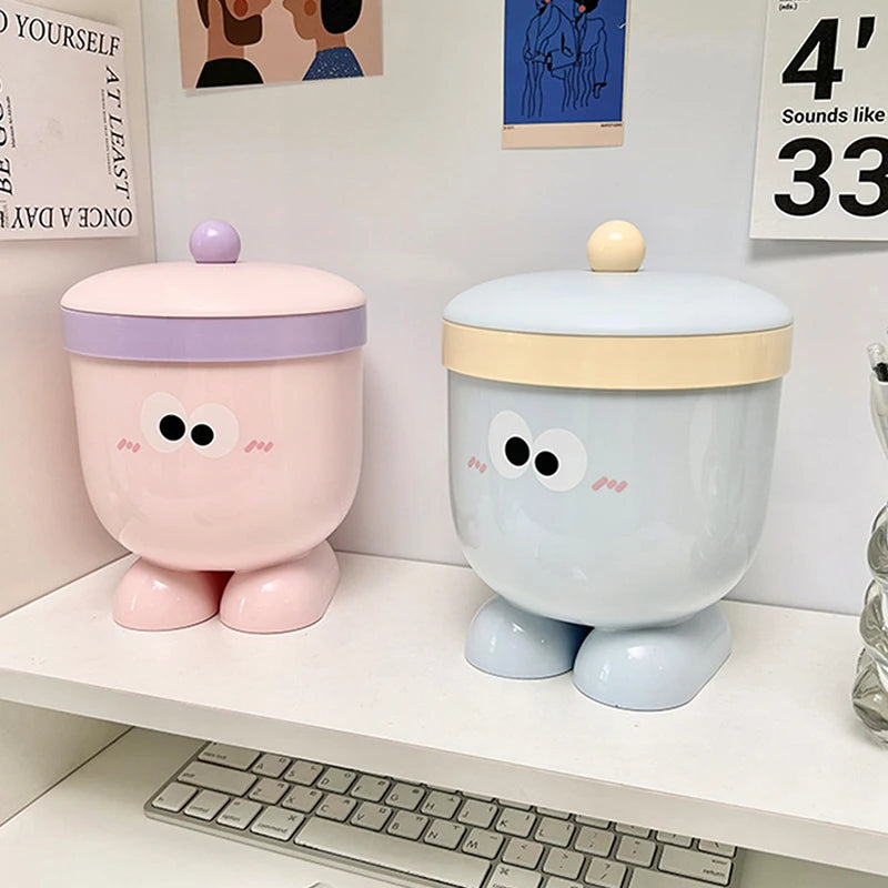 Mini Desktop Trash Can with Lid
