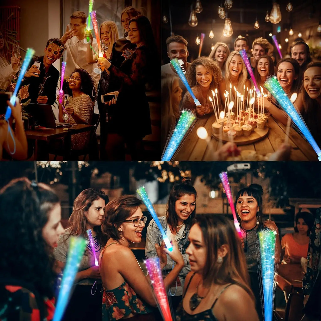 LED Glow Sticks Night Lighting Fiber Optic Birthdays