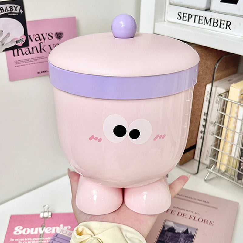 Mini Desktop Trash Can with Lid