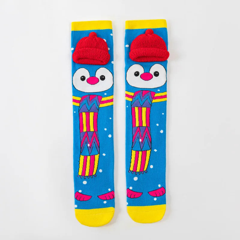 3D Cartoon Kids Socks – Fun in Every Step! Long Socks No Heel