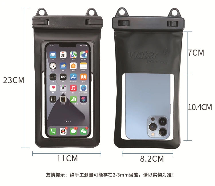 Waterproof Phone Case – Swimming & Diving Dry Bag 
 7.4 inch