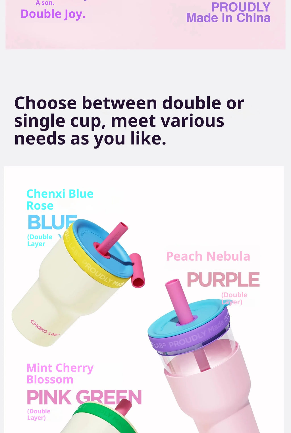 Chakolab Large Capacity Dual Enjoyment Cup High Aesthetic Coffee Cup Portable Detachable Winter Insulated Cup Water glass