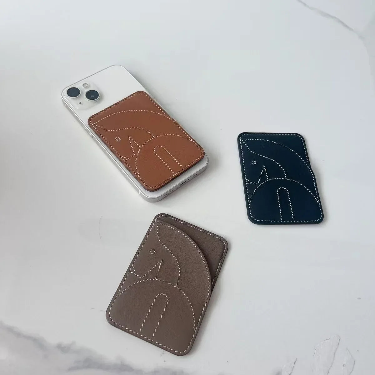 Mage Safe, Leather Card Holder Magnetic Phone Case ID Bag NFC Accessories, ID Card Storage Bag