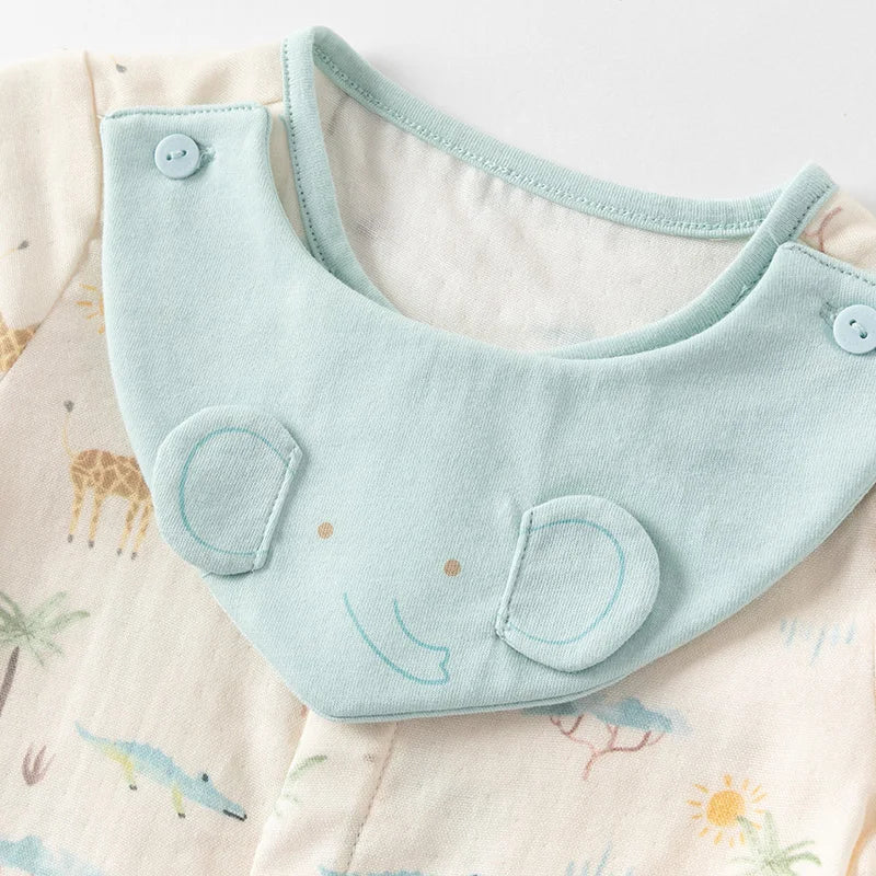 Dave Bella Brand Baby Jumpsuit , Cute Cartoon Animal Print