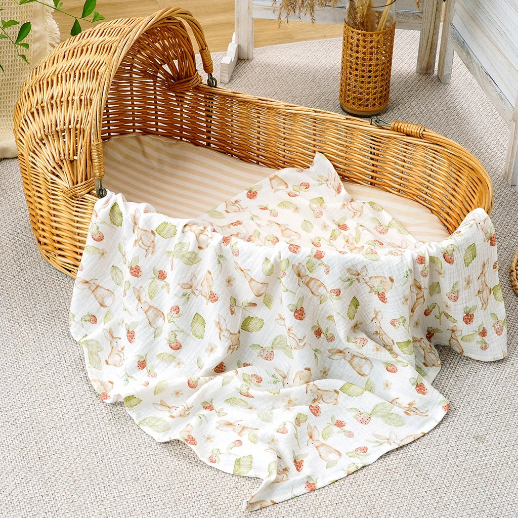 Soft Cotton Baby Swaddle Blanket Size 80x80cm