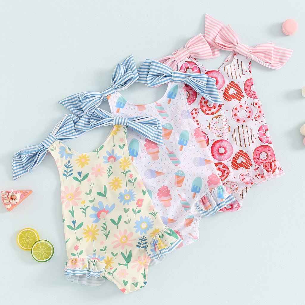 Little Girls Sleeveless bikini beach ,Cute Summer Swimwear