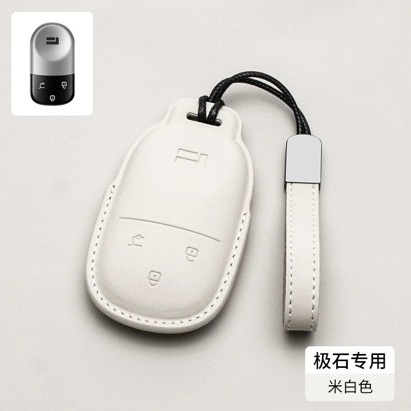 Rox01 2024 2025 2026 Car Leather Key, Cover Remote Case Cover Car Keychain Holder Bag Accessories
