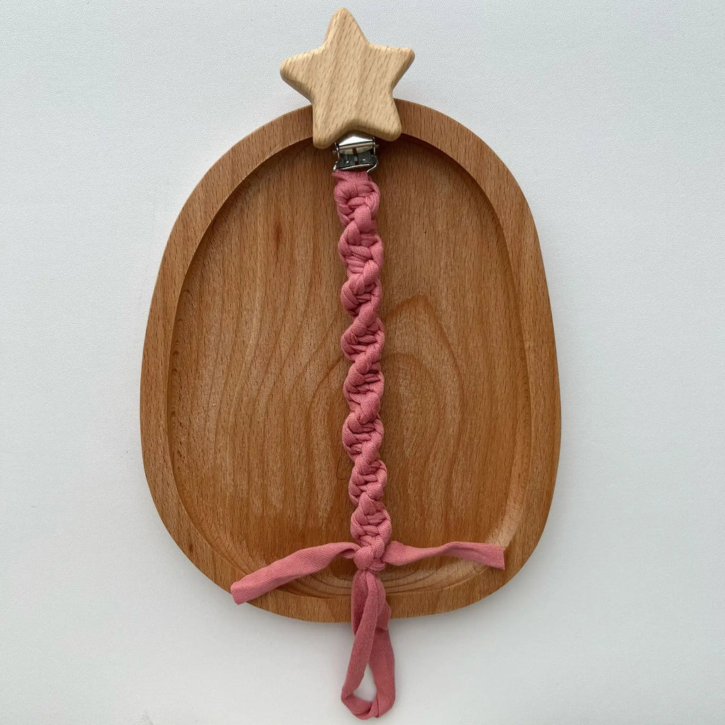 Woven Pacifier Clip with Star Charm