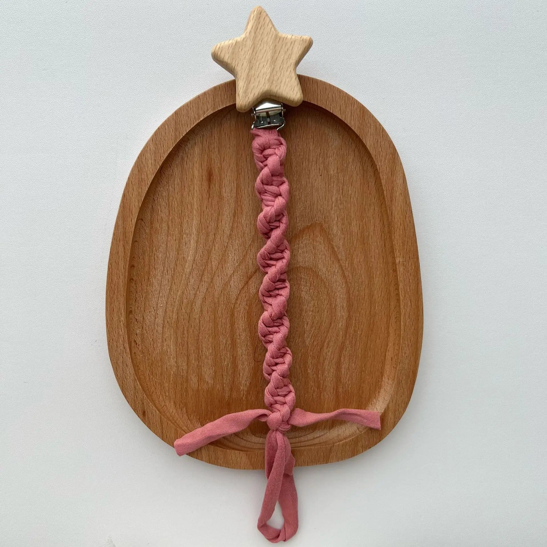 Woven Pacifier Clip with Star Charm