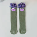 Sweet Girl Mid Length Kawaii Cartoon Colorful Big Mouth Braids Funny Long Socks Princess Baby Kids Cute Over Knee High Stockings