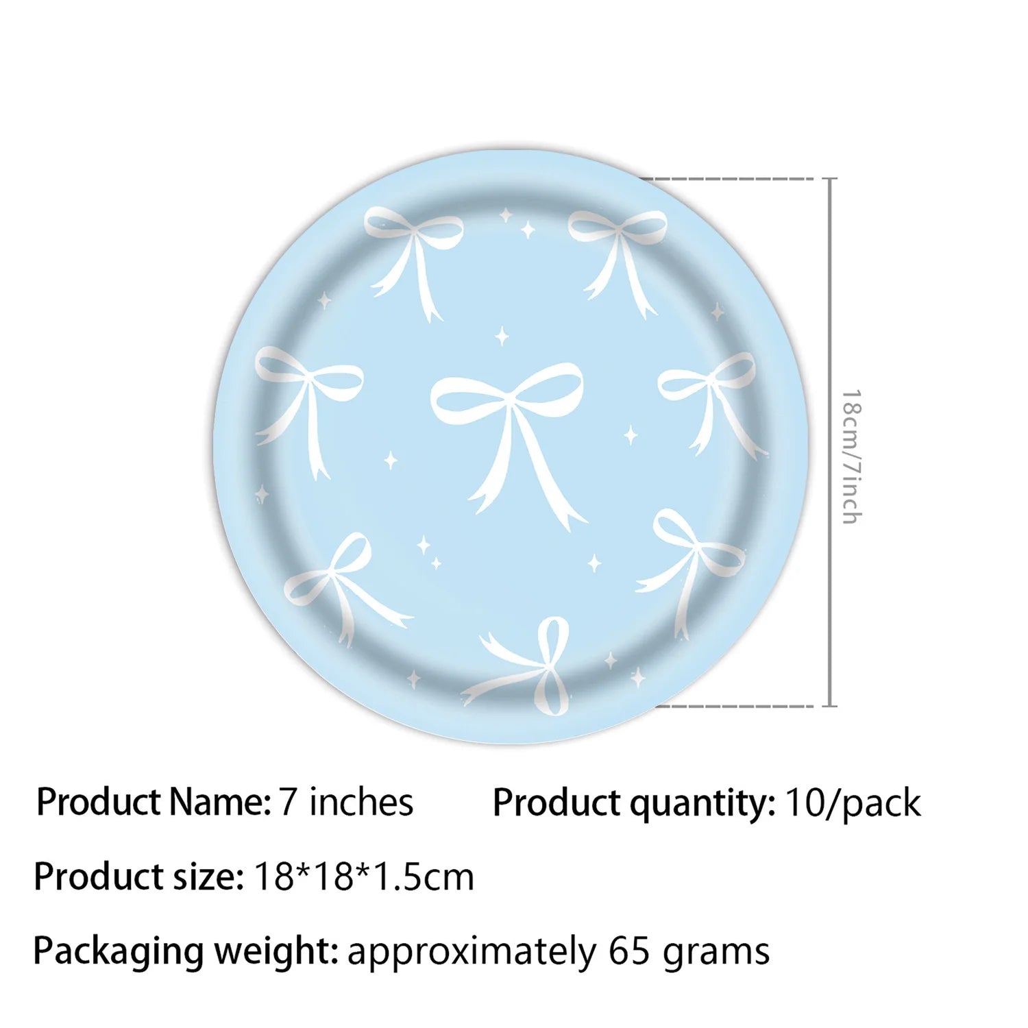 Blue bow disposable cutlery party decoration birthday dinner plate towels paper cups Happy Birthday Banner supplies