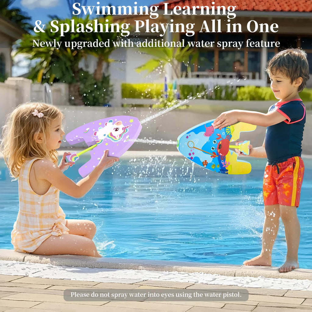 Cute Kids Swim Kickboard with Water Sprayer