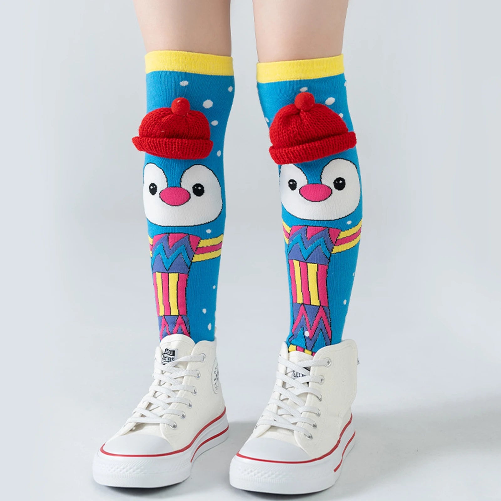 Cute Cartoon Animal Knee-High Socks for Kids