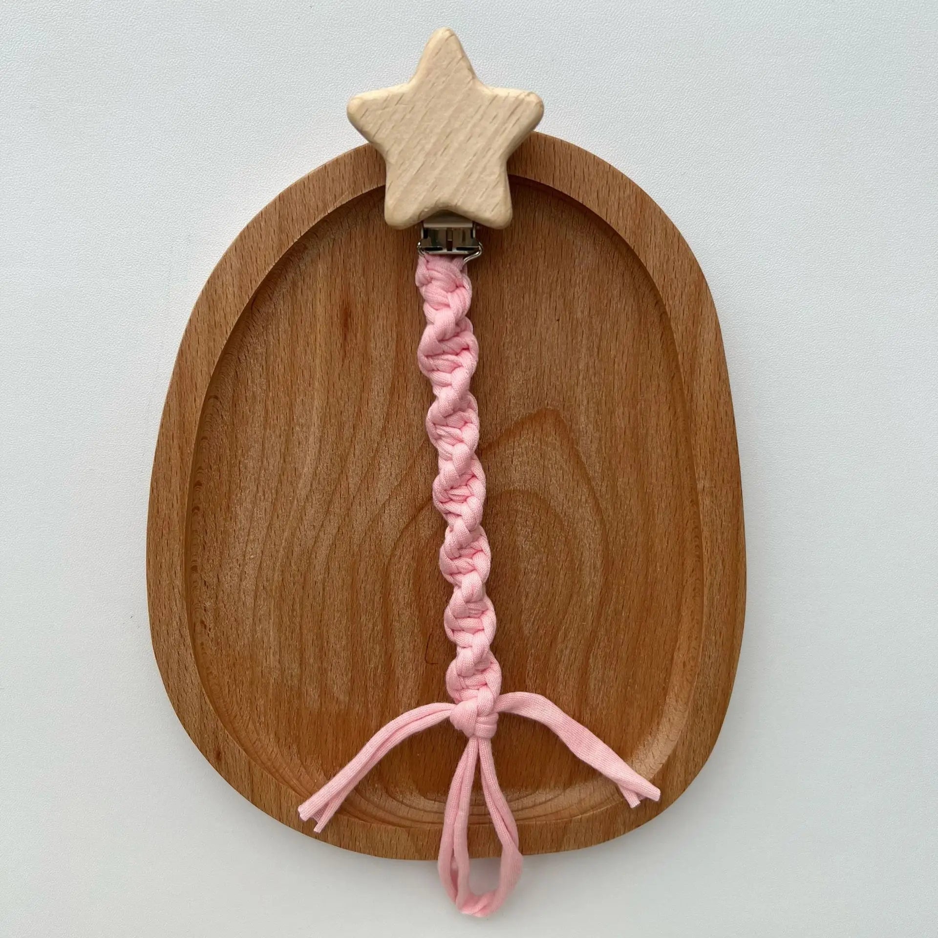 Woven Pacifier Clip with Star Charm