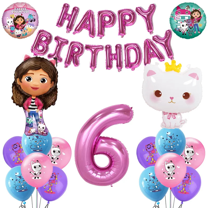 Gabby Doll House Party Tableware Set for Girls