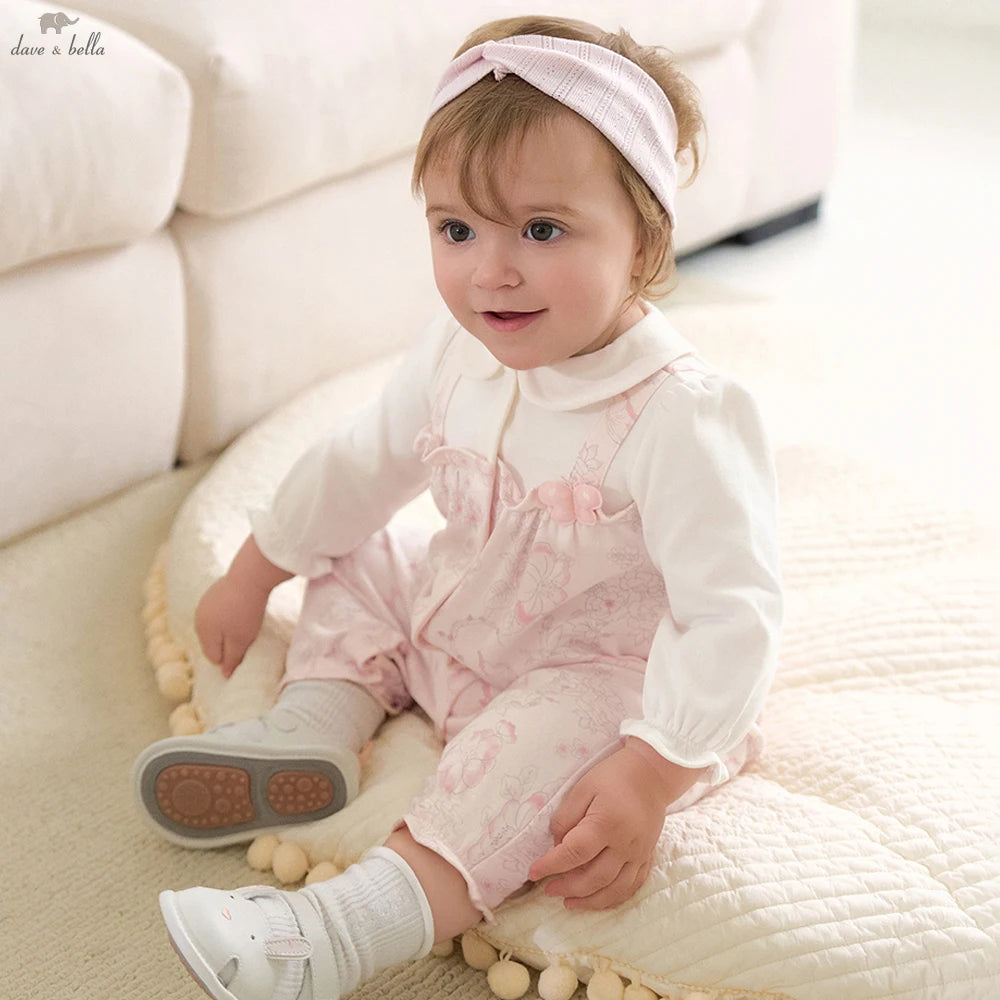 Dave Bella Brand Newborn Cotton Printed Cute Romper Baby Princess