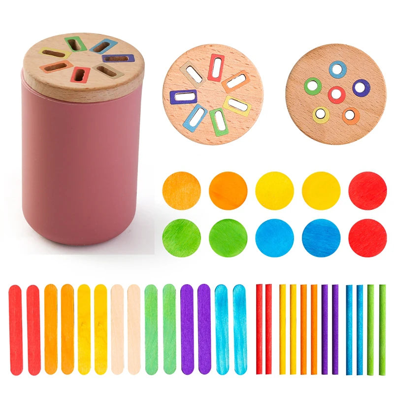 Rainbow Shape Matching Toy for Kids Learning