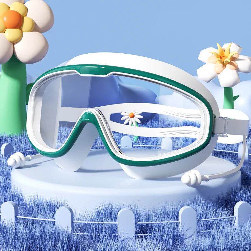 Goggles Large Frame Waterproof and Anti Fog Swimming