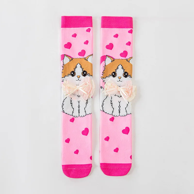 3D Cartoon Kids Socks – Fun in Every Step! Long Socks No Heel