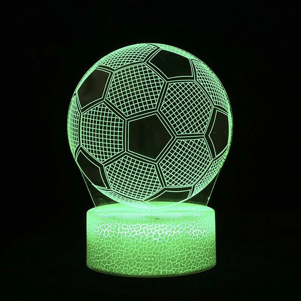 Footballer Cristiano Nathan LED 3D LED Night Light 7/16 Colors