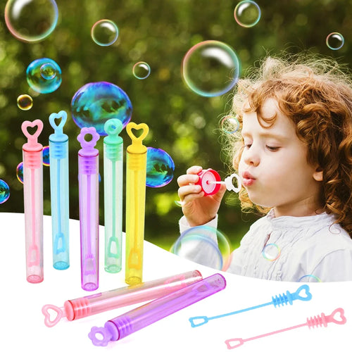 10–50pcs colorful heart bubble bottles – fun kids party favors and gifts.