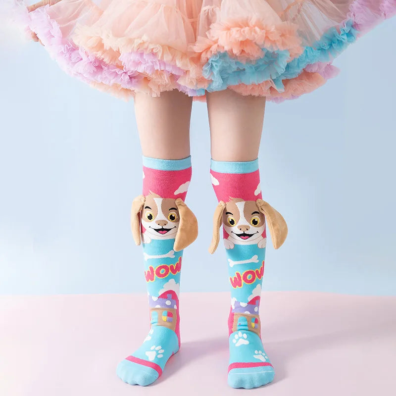 3D Cartoon Kids Socks – Fun in Every Step! Long Socks No Heel