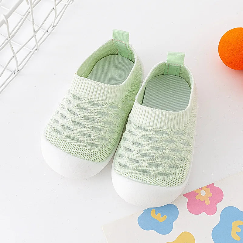 Baby Shoes Anti-slip Breathable Infant Crib Floor Socks with Rubber Sole for Children Shoes Soft Bottom Slippers