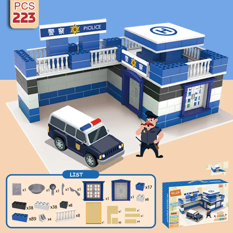 Brick Dollhouse Casa Miniature With LED Kit Mini Villa Building Model Doll Houses Assemble Toy for Children Gifts