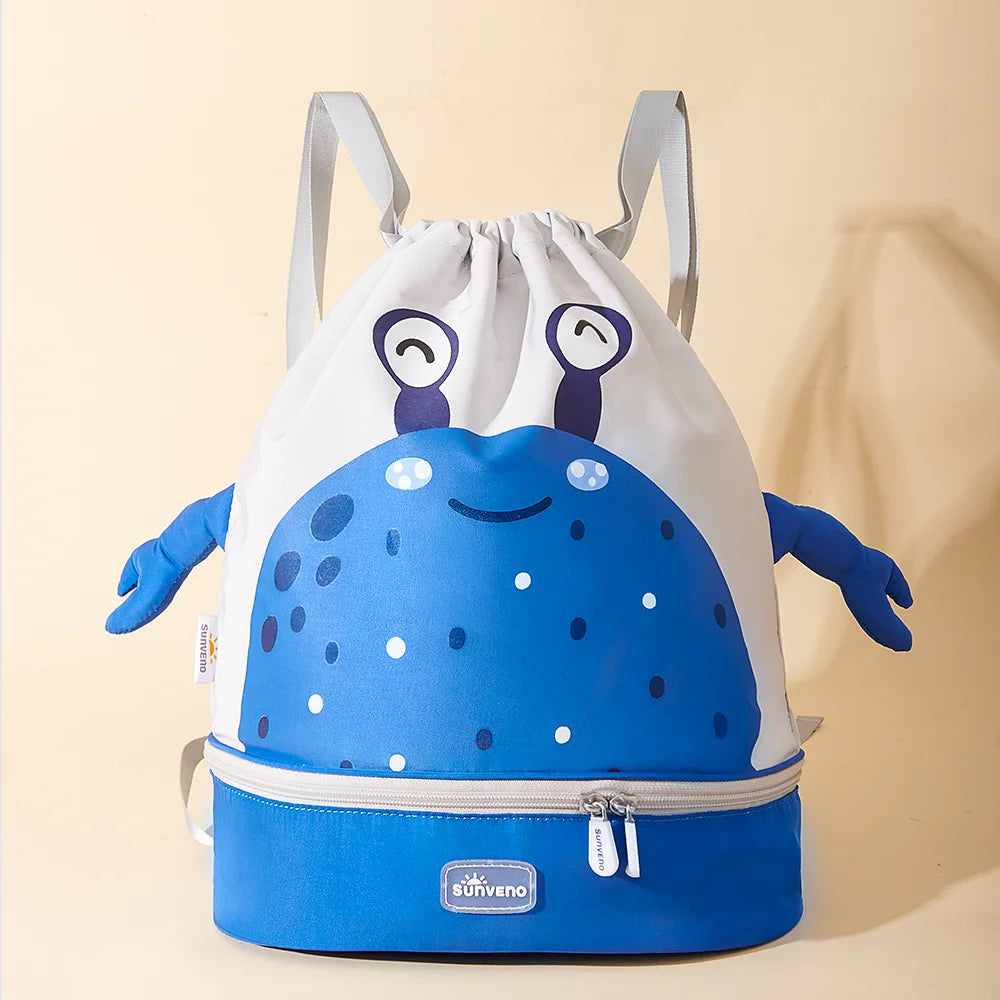Swim Backpack  Wet and Dry Separation Drawstring Swim Bag Waterproof