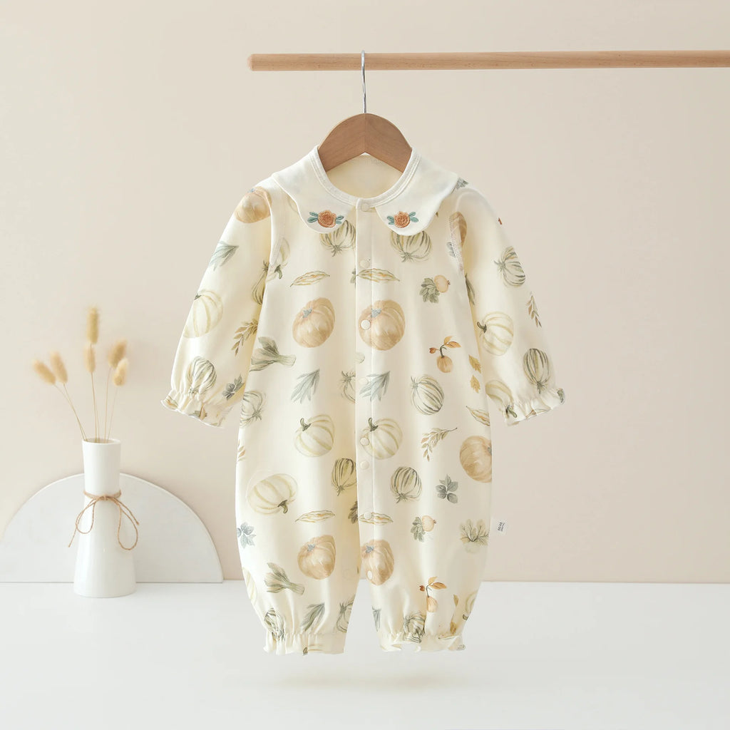 Velvet Cotton Baby Girl Jumpsuit – Spring & Autumn