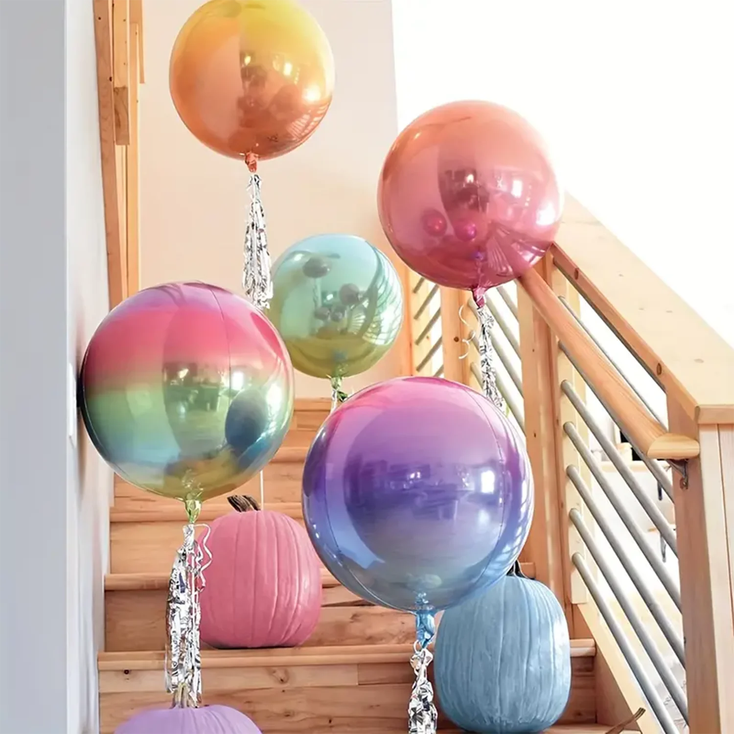 Round Gradient Balloons – 5pcs Party Decoration