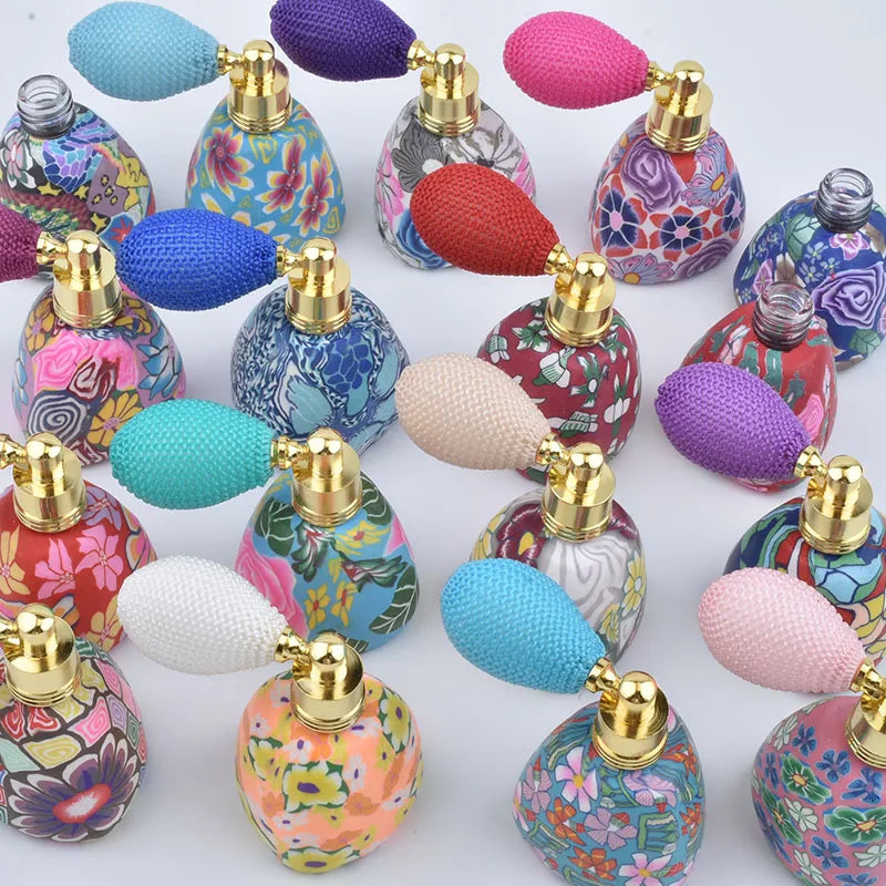 30pcs 12ml Triangle Retro Style Perfume Bottles, Refillable Bottle