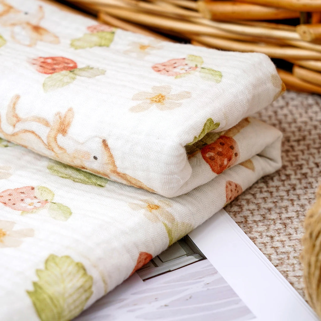 Soft Cotton Baby Swaddle Blanket Size 80x80cm