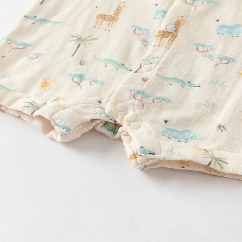 Dave Bella Brand Baby Jumpsuit , Cute Cartoon Animal Print