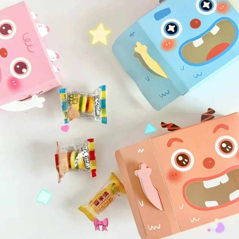 20PCS Cartoon Kraft Candy Gift Boxes with Window