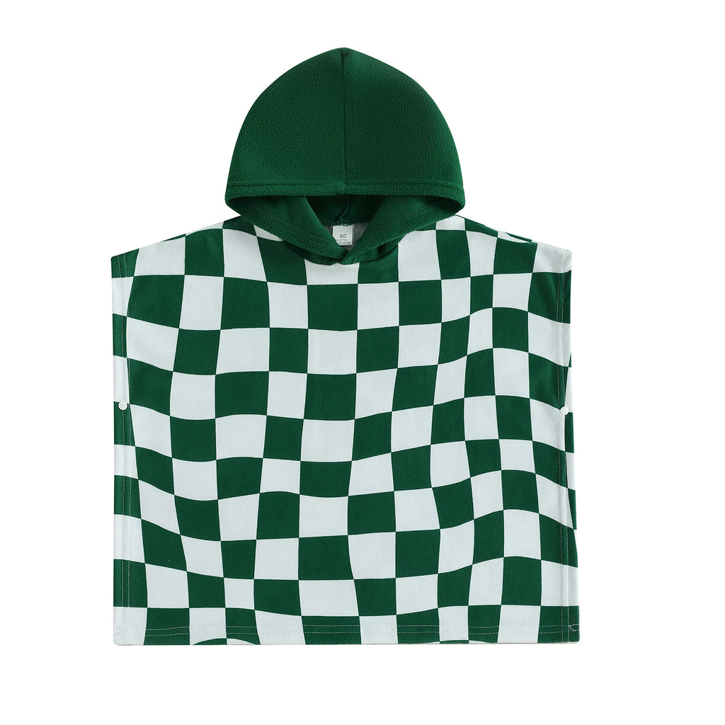 Kids Hooded Beach Poncho Towels Summer Swimwear