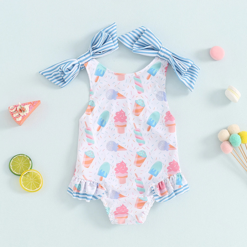 Little Girls Sleeveless bikini beach ,Cute Summer Swimwear