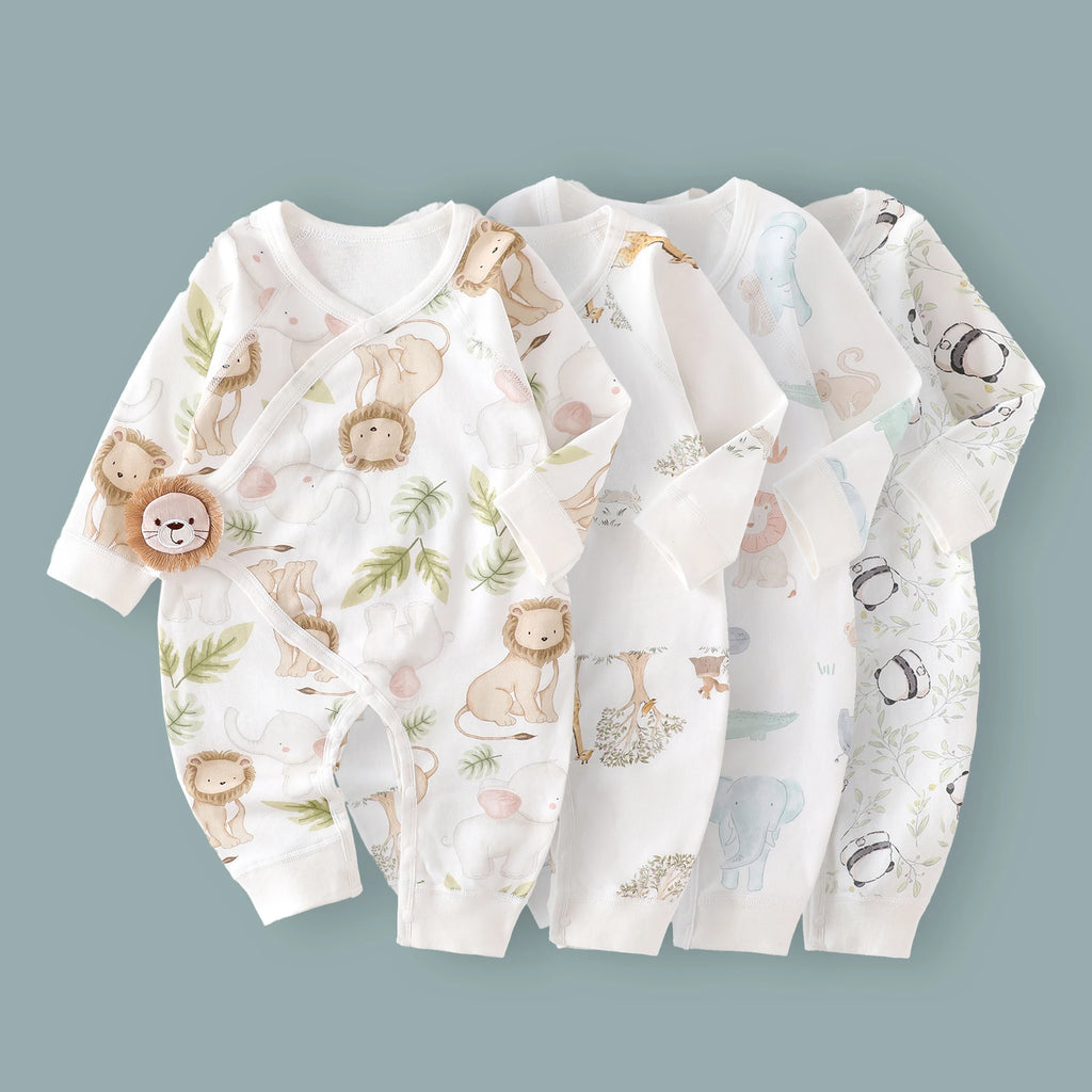 Newborn Cotton Printed Romper – 0–6 Months