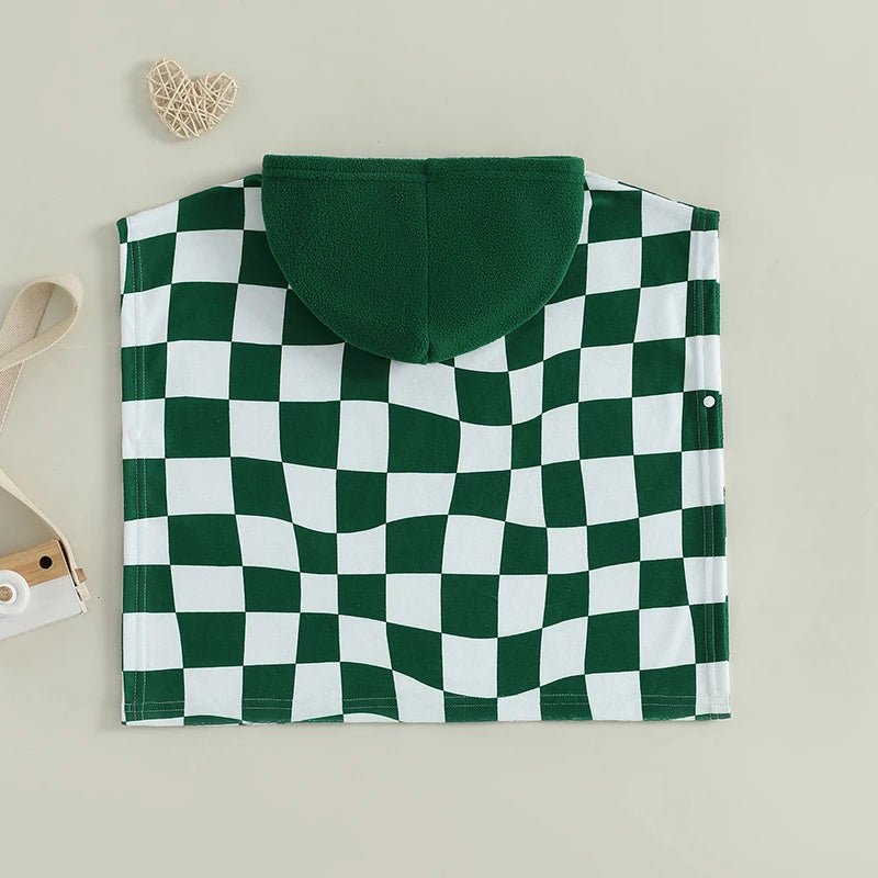 Kids Hooded Beach Poncho Towels Summer Swimwear
