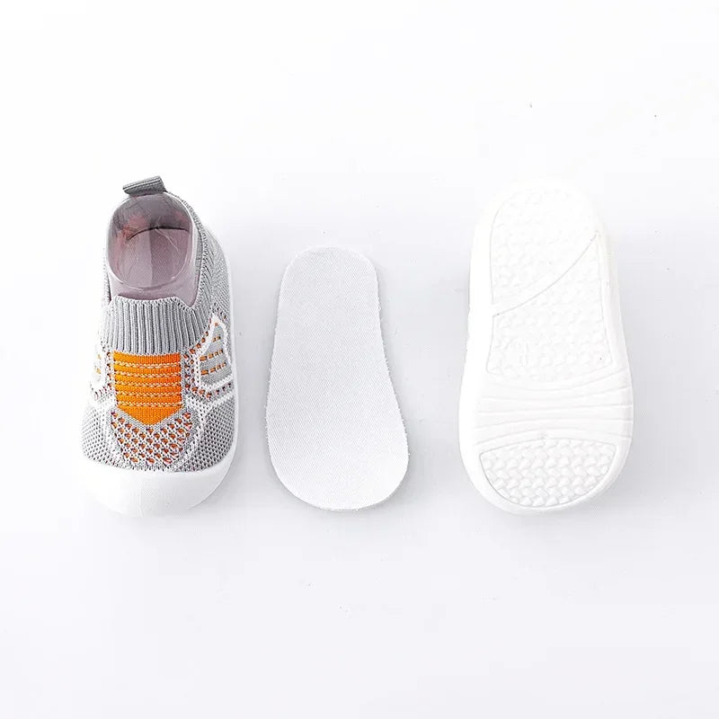 Baby Shoes Anti-slip Breathable Infant Crib Floor Socks with Rubber Sole for Children Bottom Slippers