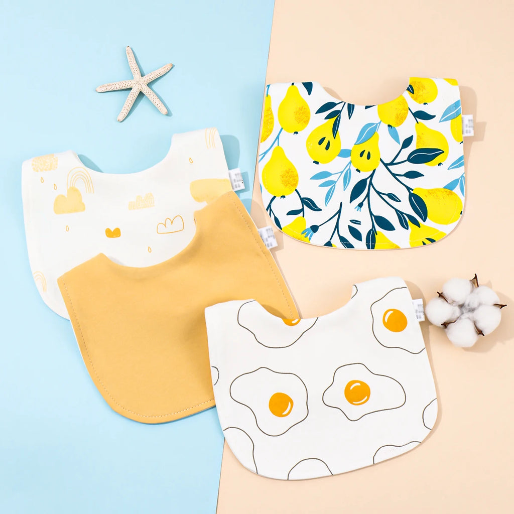 4pcs Cotton Baby Bibs for Boys & Girls