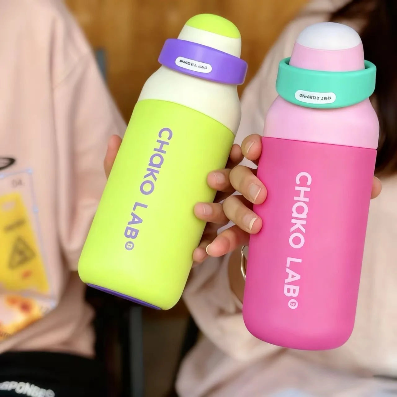 Chakolab 550/700ML Large Capacity Sports Water Cup Portable Insulated Straw Cup Stainless Steel Coffee Water Glass