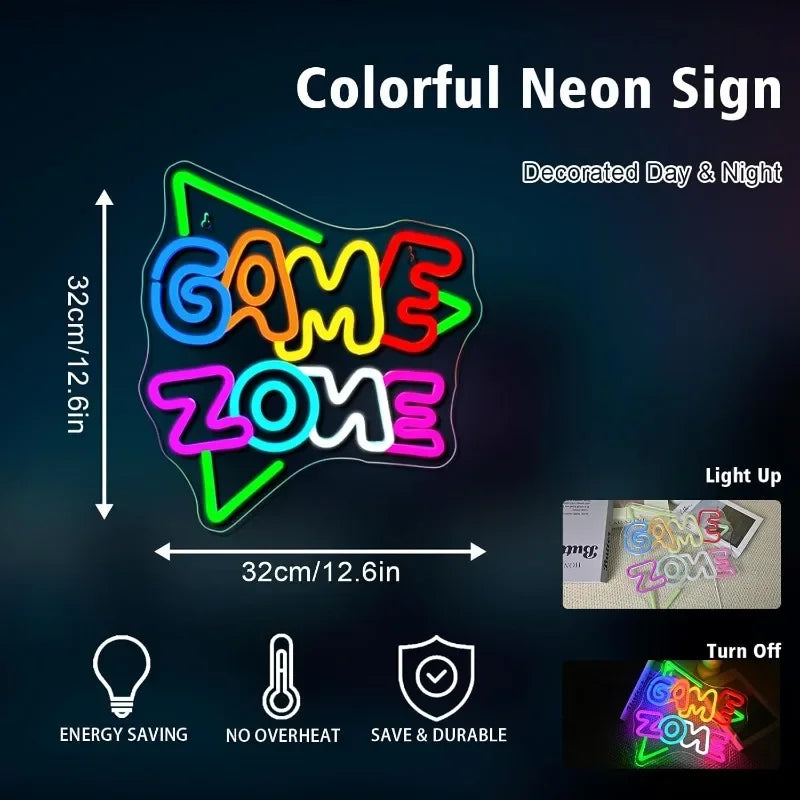 Game Zone Neon Decoration  LED well Light