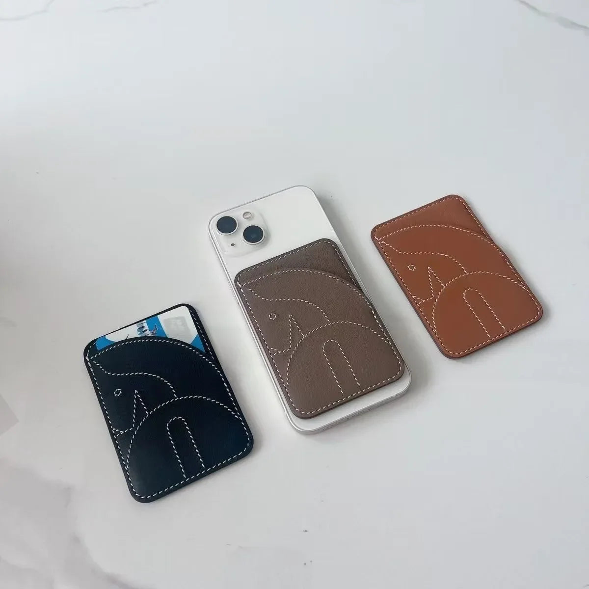 Mage Safe, Leather Card Holder Magnetic Phone Case ID Bag NFC Accessories, ID Card Storage Bag