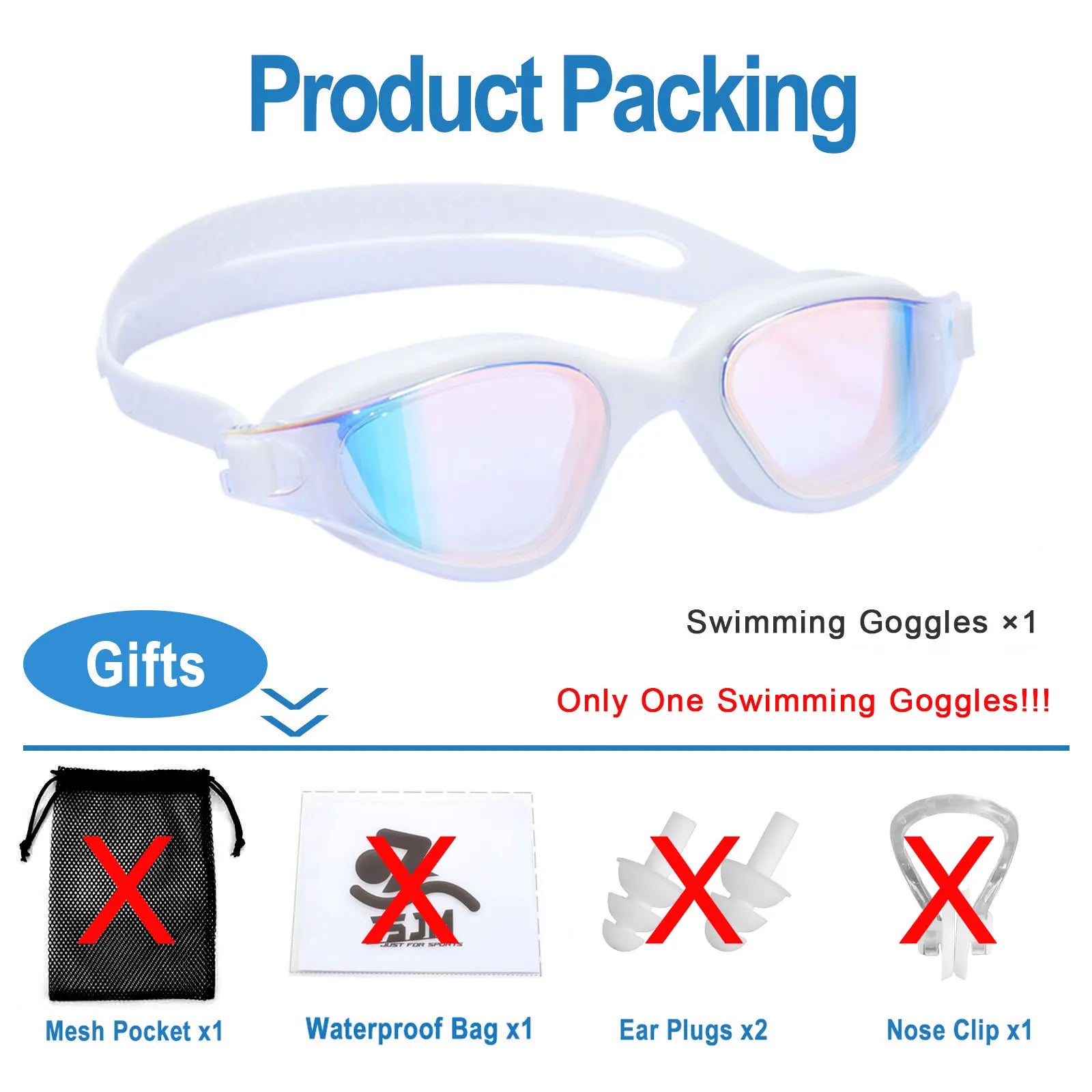 Unisex Swimming Goggles – Anti-Fog Swim Glasses