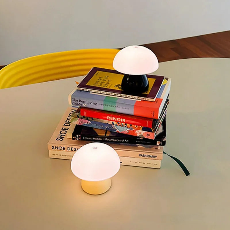 Mushroom LED Table Lamp Touch Dimming USB Charging